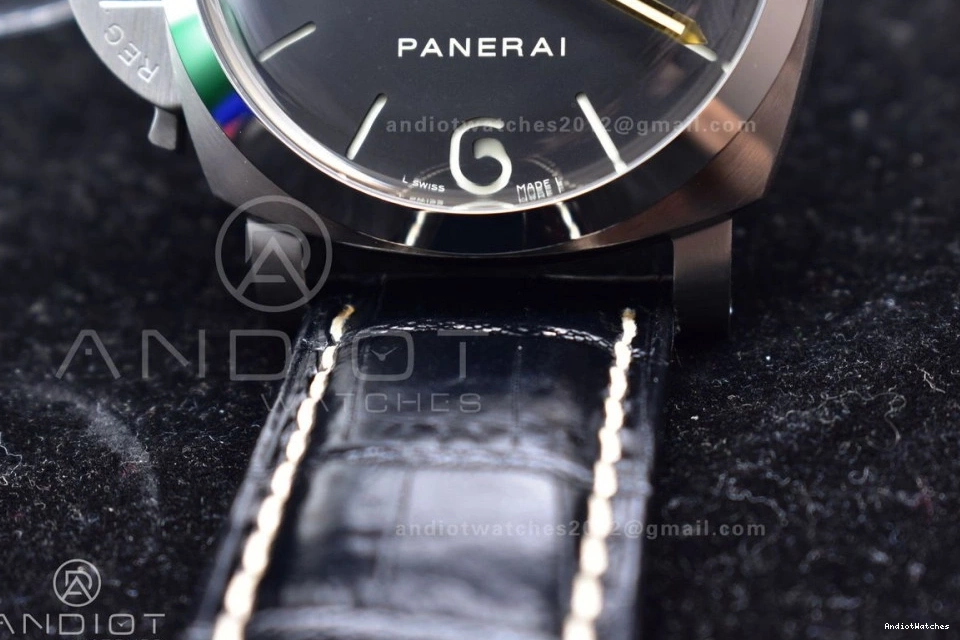 Black Trendy PAM217 XF Dial on Best Superlumed with Leather H A6497 993 1:1 Y-Incabloc Strap Edition 0323